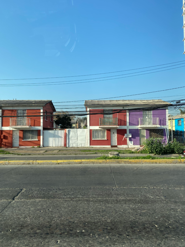 Colourful houses in Santiago,Chile