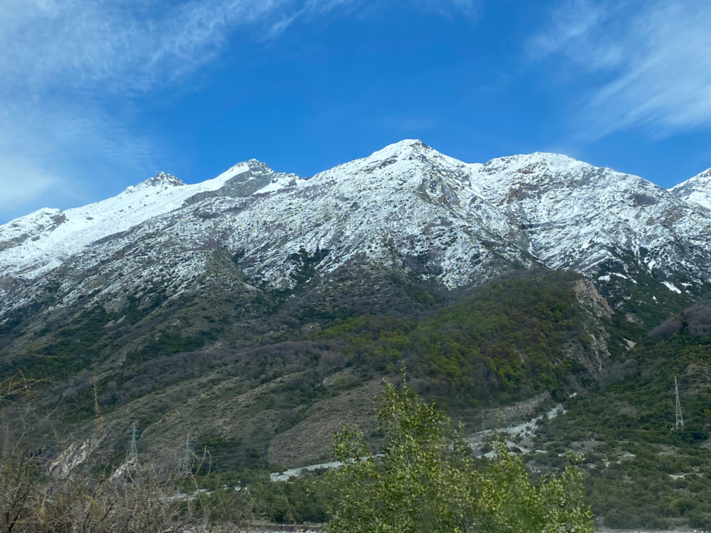 Mountain scenery winter, Chilean Andes