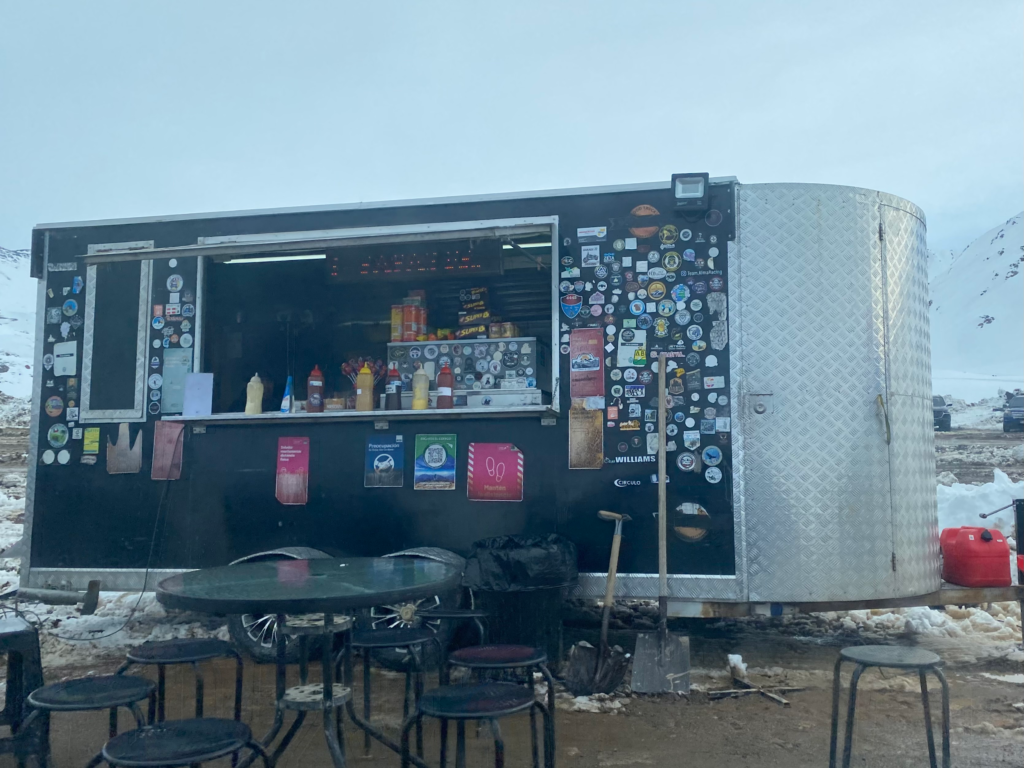 Food truck in the Andes, Chile