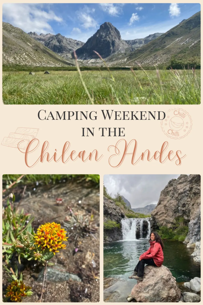 Camping in the Chilean Andes, mountains and wildlife