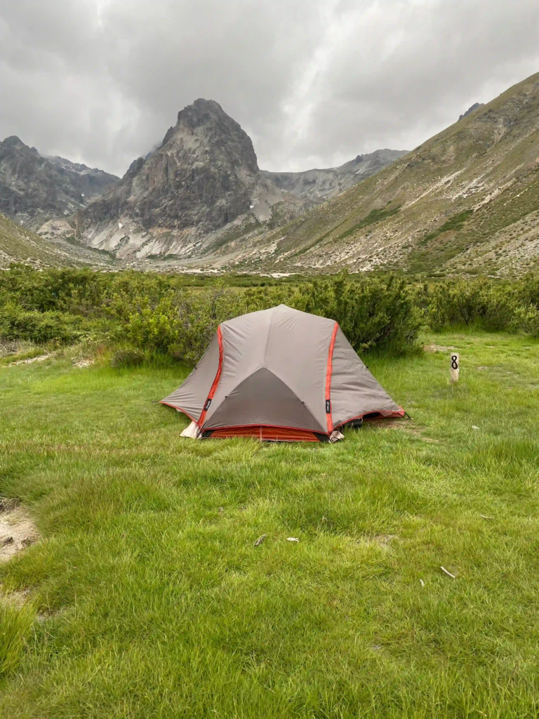 Our tent while Camping in the Andes, Chile